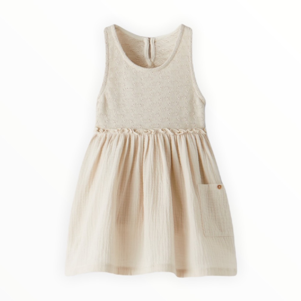 Zara Kids Slip Stitch Combination Dress - Picture 1 of 3